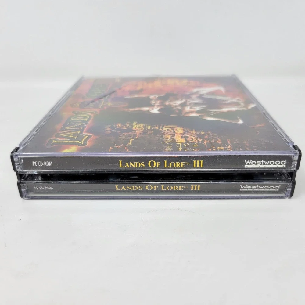 Lands of Lore III 3 PC CD-ROM 1999 Westwood Studios 4-Disc Set RPG Vintage Game